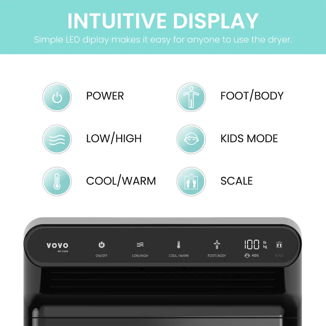 VOVO Body & Foot Dryer BD-7700B - Made in Korea - Image 4