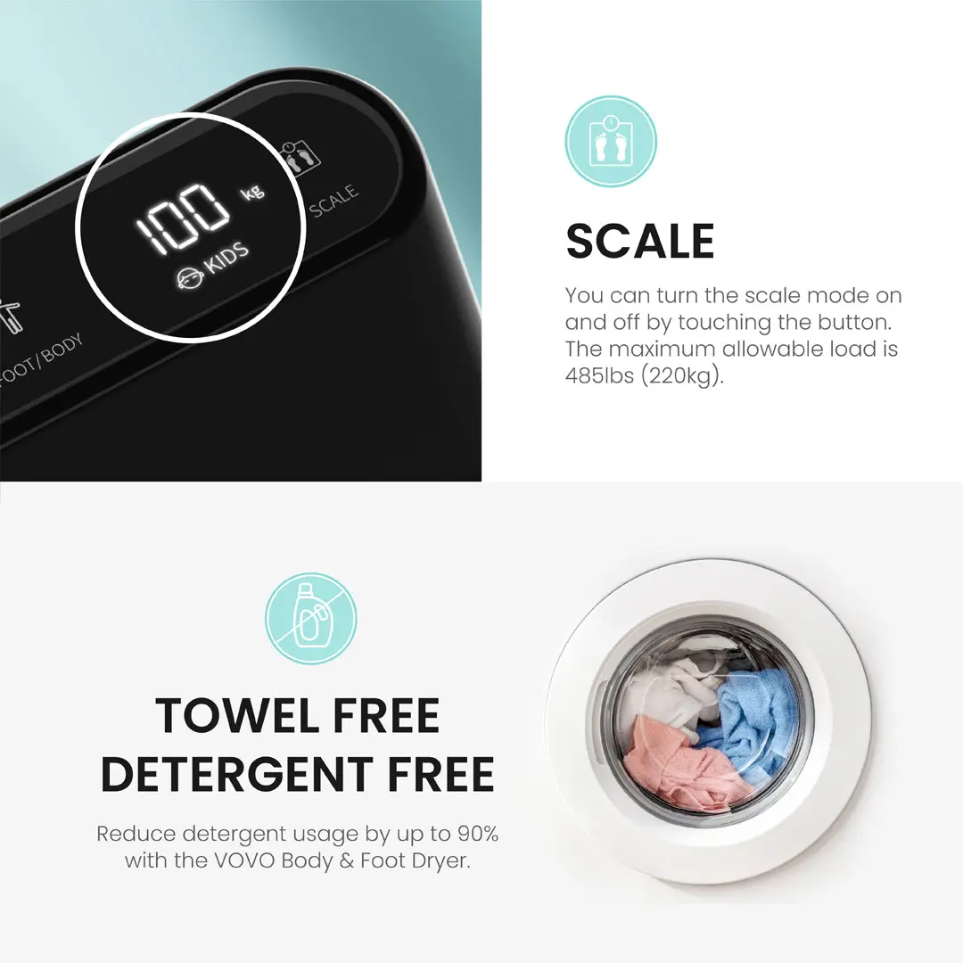 VOVO Body & Foot Dryer BD-7700B - Made in Korea - Image 8