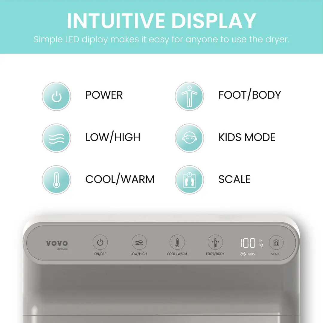 VOVO Body & Foot Dryer BD-7700G - Made in Korea - Image 4