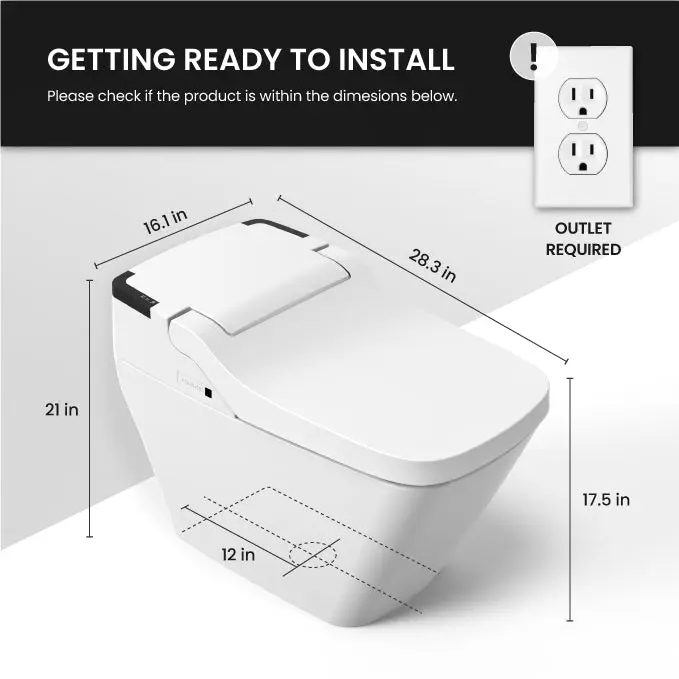 VOVO Bidet Toilet TCB-090S - Made in Korea - Image 5