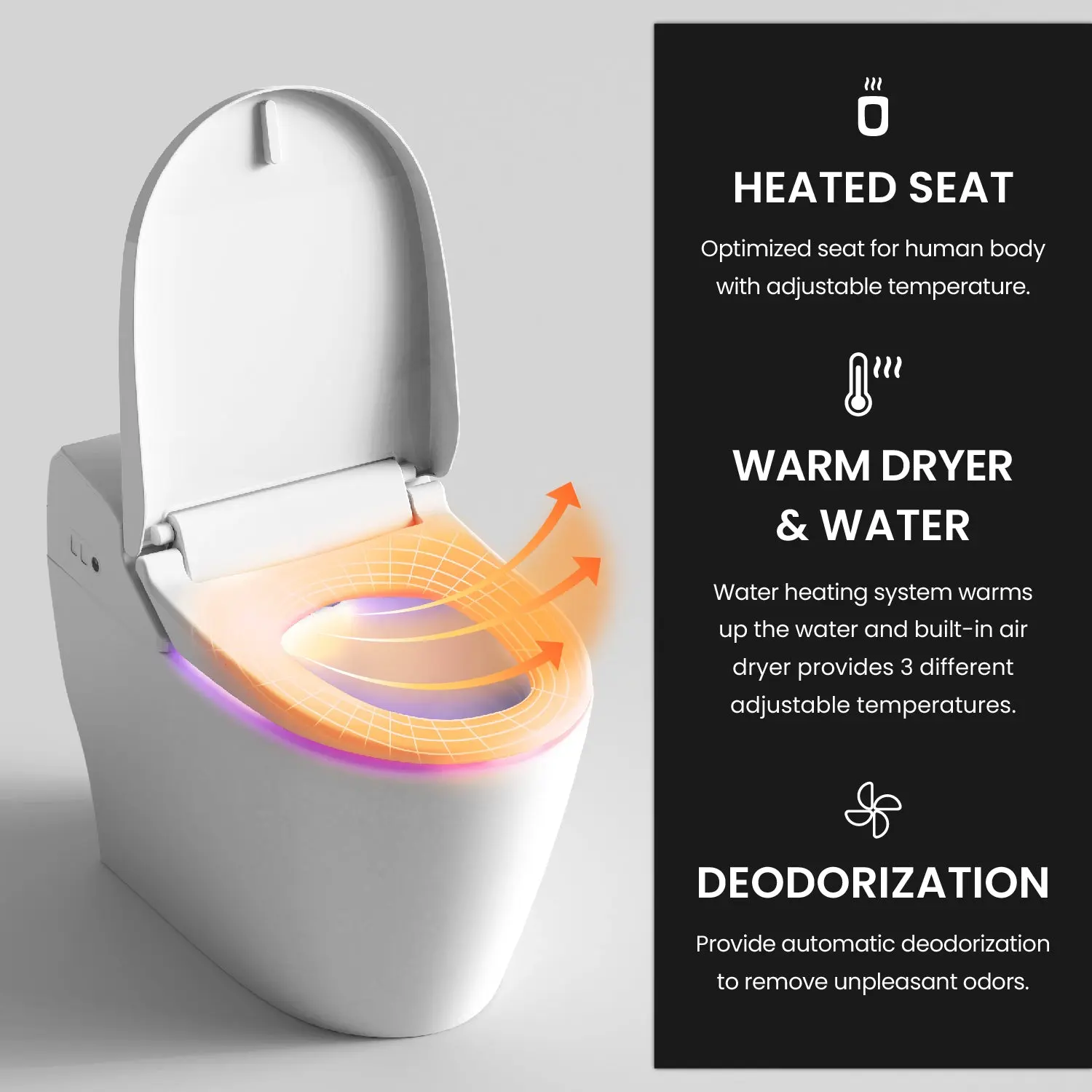 VOVO Bidet Toilet TCB-8100W - Made in Korea - Image 5