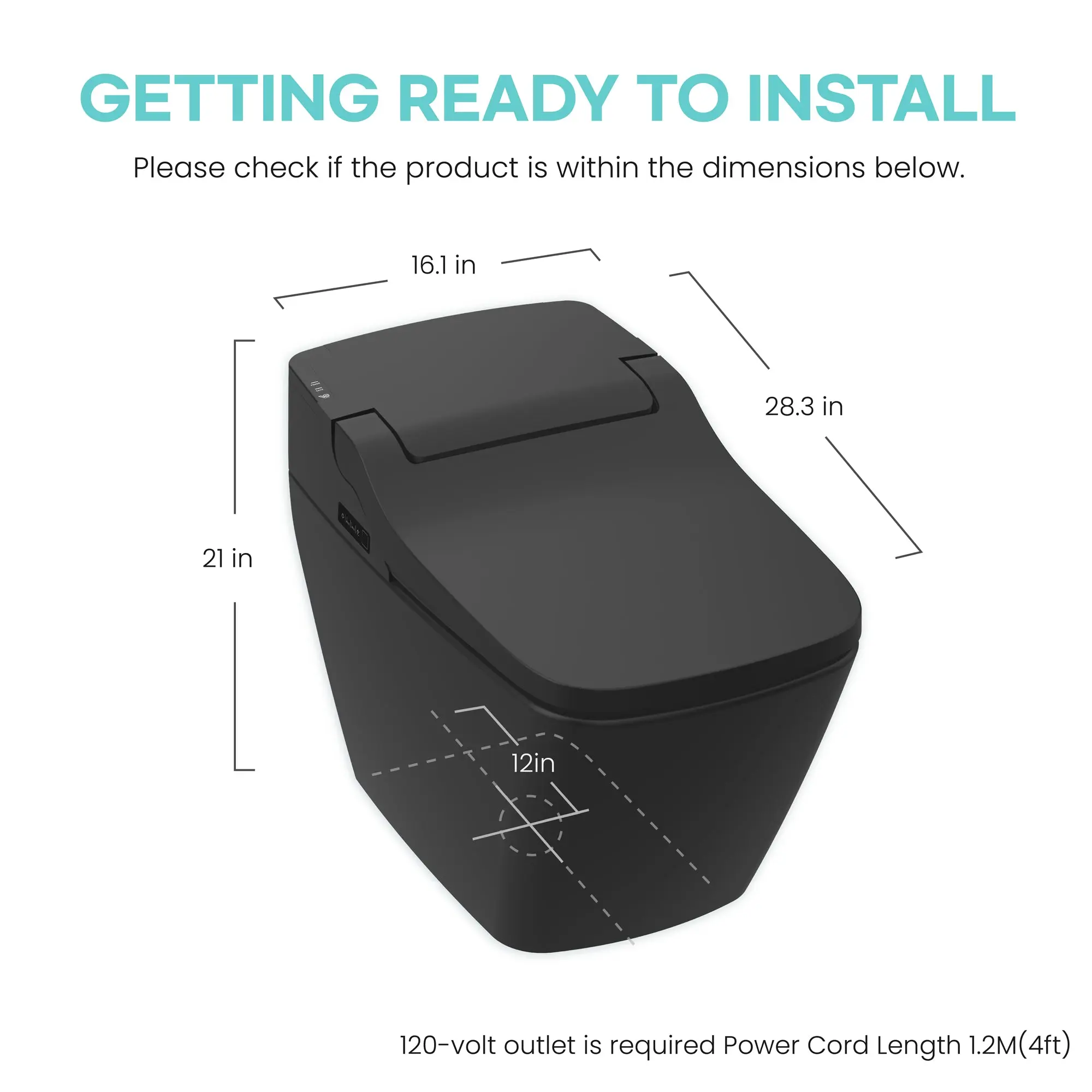 VOVO Bidet Toilet TCB-090SA(B) - Made in Korea - Image 7